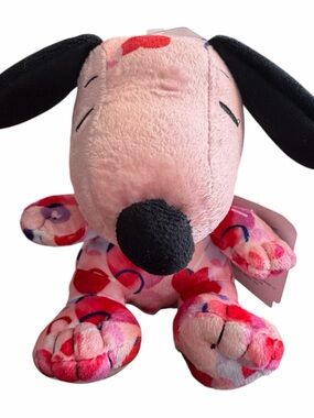 Hallmark Peanuts Valentine's Day Floppy Snoopy Plush Toy 6” Heart To Heart